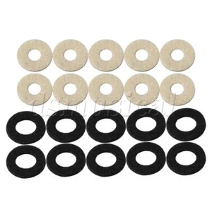 10 Pieces 18mm OD Black and 15mm OD White Trumpet Valve Stem Felt Washer - Picture 1 of 8