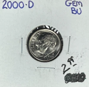 2000-D moneda de diez centavos Roosevelt ~ Gema bu ~ hermosa moneda~ - Imagen 1 de 2