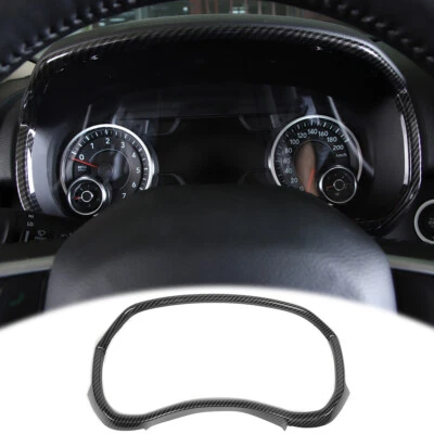 Dashboard Meter Trim Cover Decor Frame For Dodge Ram 1500 2018-2020 Carbon Fiber Foto 1 de 4