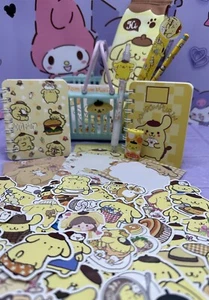 POMPOMPURIN Amarillo Papelería Escritorio Cesta Estuche para Lápices Cuaderno Gel Pluma Regalo - Imagen 1 de 7