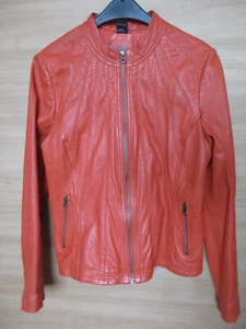 MAINPOL Lamm-Nappaleder Jacke Gr.40 Damen orange Reißverschluss sehr gut Zustand - Bild 1 von 7