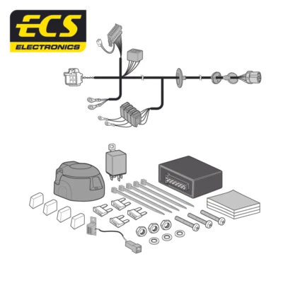 Cableado eléctrico de barra de remolque de coche ECS de 13 pines para Jaguar XE berlina 2021 en adelante Foto 1 de 4