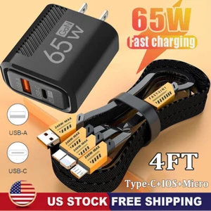 65W Fast Charging USB Type C Wall Charger For Google Pixel 9 8 7 6 5 4 3 Pro a - Picture 1 of 30