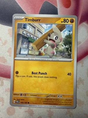 Timburr - Common SV06: Twilight Masquerade 103/167 NM English Pokemon Card - Image 1 of 2