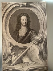 Henry Boyle, 1° Barone Carleton politico anglo-irlandese acquaforte 1740 - Picture 1 of 6