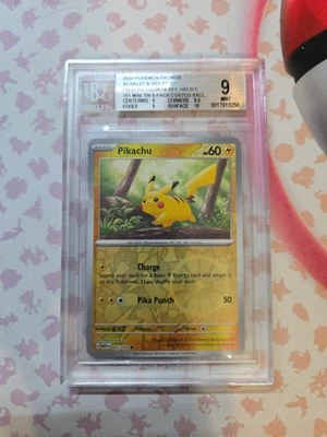 Pikachu 025/165 - BGS 9 - Exclusivo Costco - Carta Pokémon (Equiv. PSA y CGC) Foto 1 de 2