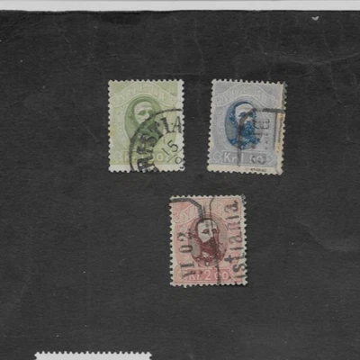 NORUEGA 1878 KING OSCAR II SET DEFINITIVO EN MUY BUEN ESTADO GBBONS Nº 68-70 c£100+ Foto 1 de 3