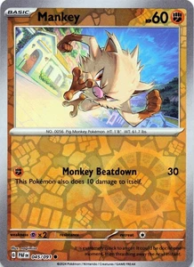 Mankey 045/091 - HOLO - SV: Paldean Fates - NM - Picture 1 of 2