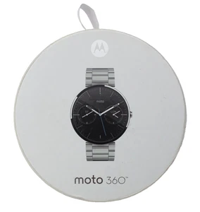 Motorola Moto 360 46 mm Estuche de Metal Pulsera de Eslabones Plateados (Desbloqueado) - (00421NARTL) - Imagen 1 de 9