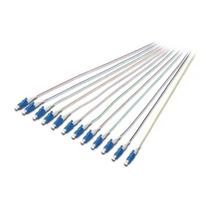 DIGITUS LWL Pigtail-Set 12Stück LC simplex OS2 2m farbig Pigtails Glasfaserkabel - Bild 1 von 3