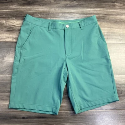 Bonobos Shorts Men's 34 Green Golf Performance Polyester Blend Casual 10” - Image 1 of 4