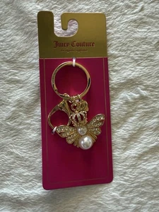 JUICY COUTURE REINA ABEJA LLAVERO imitación perlas corona corazón llavero regalo perfecto - Imagen 1 de 10