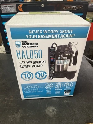 NUEVO Wayne Basement Guardian HALO 1/2 HP 120V Bomba de sumidero inteligente Foto 1 de 2