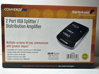 Startech Model ST122W 2 Port Video Splitter  - Image 1 of 3