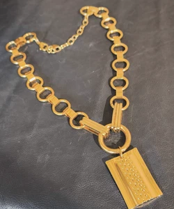 collana dorata vintage americana anni 60 con ciondolo - Imagen 1 de 5