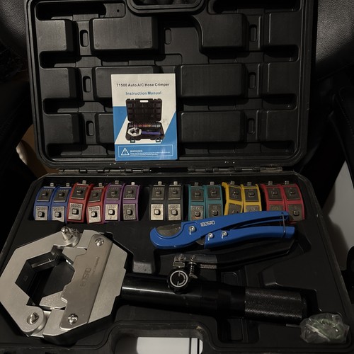 Hydraulic Crimper A/C Set IG-71500 A/C Hose Crimper Hydraulic A/C Crimping Tool