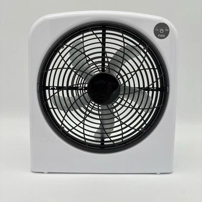 MAINSTAYS 10” Dual Power AC & Battery Powered Box Fan Tested Working - Image 1 of 3