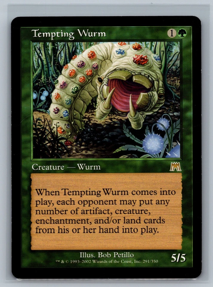 Magic The Gathering Onslaught Tempting Wurm #291/350 MTG TCG CCG - Image 1 of 2