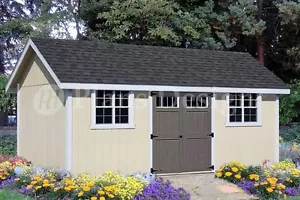 Shed Plans / Blueprints 12' x 20' Gable Roof Style #D1220G, Free Material List - Picture 1 of 2