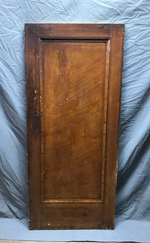 Antique Single Panel Hand Drawn Wood Pantry Cupboard Door 27x62 VTG Old 187-23B Cover
