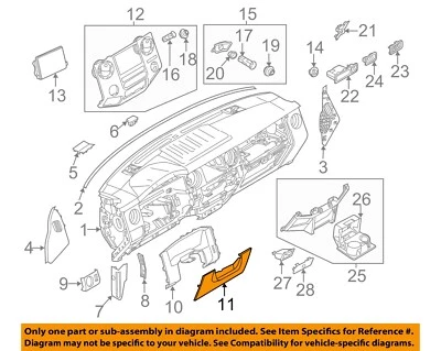 Panel de instrumentos Ford OEM 11-16 F-250 Super Duty - Panel de cierre BC3Z2504459AC Foto 1 de 2