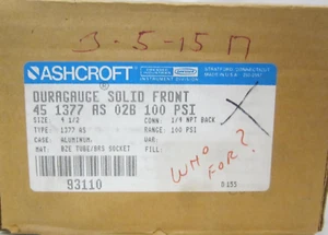 Medidor de presión ASHCROFT 45-1377-AS-02B-100 - Imagen 1 de 1