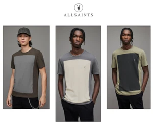 All Saints Lobke T Shirt Designer Short Sleeve Crew Neck Cotton Top Allsaints - Picture 1 of 16