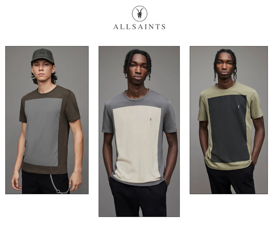 Camiseta All Saints Lobke Diseñador Manga Corta Cuello Redondo Algodón Top Allsaints Foto 1 de 1