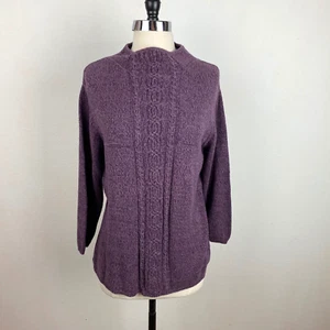 Dockers weicher lila Damen Lg Pullover Pulli 3/4 Arm Ramie/Babybett Stehkragen - Bild 1 von 8