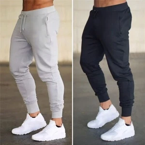 HERREN SLIM FIT TRAININGSHOSE SKINNY JOGGINGHOSE SWEATHOSE JOGGING GYM HOSE - Bild 1 von 16