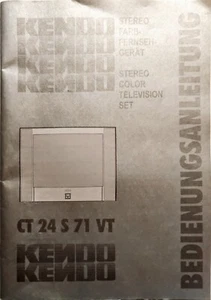Kendo TV Bedienungsanleitung für Fernseher aus 2003 für CT 24 S 71 VT - Bild 1 von 1