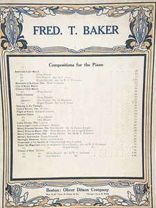 Fred. T. Baker 1944 Comp. For Piano Sheet Music 11 Pages - Picture 1 of 3
