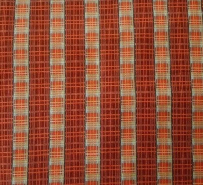 29" Countryside Memories Giordano Studios Dusty Blue / Brick Red Plaid - Image 1 of 2