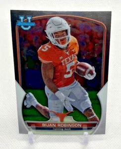2022 Bowman University Chrome Base #70 Bijan Robinson - Texas / Falcons - Picture 1 of 2