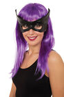 New Ladies Black Plastic Flyaway Mask Bat Cat Unisex Fancy Dress Masquerade Ball