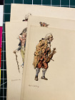 RYCKEBUSCH, XIXe. Rare collection de 7 Menus illustrés de caricatures, Fin XIXe