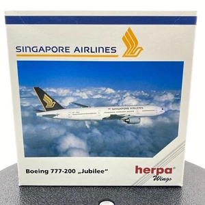 herpa wings 1/500 Boeing 777-200 Jubilee Singapore Airline Diecast model 506380 - Picture 1 of 15
