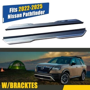 Fits Nissan Pathfinder 2022-2025 Running Boards Side Steps Pedals Nerf Bar ALU - Picture 1 of 7