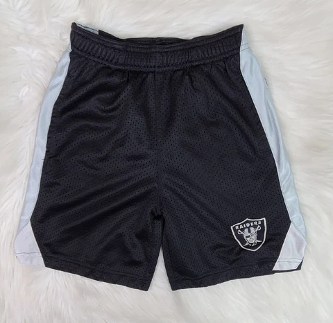 Oakland Raiders Team Apparel Kids 5T 6T Mesh Shorts Cover