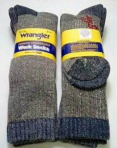 Wrangler Merino Wool Boot Sock, L (Fits Men's Shoe 9-13), 4 pairs - Picture 1 of 1