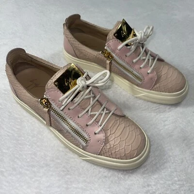 Giuseppe Zanotti туфли кожаные кроссовки тисненый рептилии печати кожи Sz 39,5 - Изображение 1 из 4