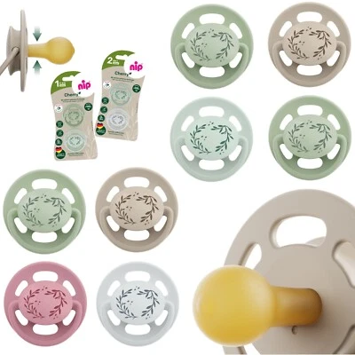 NIP Greenline Cherry Pacifier 4 Round Shape Latex Cherry Shape Natural Shape - Image 1 of 4