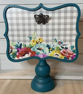 The Pioneer Woman Teal Wood Recipe Tabletop Clip Sign Sweet Romance NEW RARE - Picture 1 of 6
