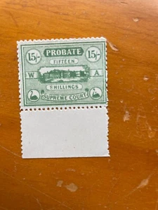 WESTERN AUSTRALIA 15/- GREEN SUPREME COURT PROBATE MNH - Picture 1 of 2