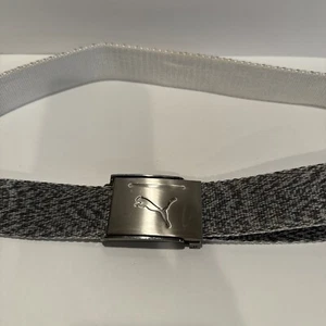 Puma golf belt 34 men Grey And White Adjustable Clip - Picture 1 of 4