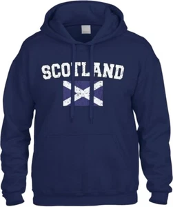Blue SCOTLAND SCOTTISH Flag Hooded Small - Picture 1 of 1