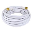 Eagle 25' FT RG59 Coaxial Cable White F-Connector Each End 75 Ohm Factory Coax