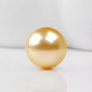 12.25mm Round Golden South Sea Cultured Loose Pearl Undrilled, 13.1 Carat - Picture 1 of 6