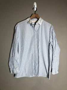 Vintage Brooks Brothers blau weiß gestreiftes Button-Down-Hemd mit Spitzenkragen Größe 12 - Bild 1 von 7