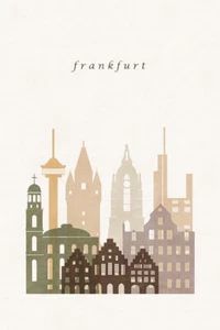 Frankfurt Germany Travel City View Vintage Wall Art Home Decor - POSTER 20x30 - Picture 1 of 4